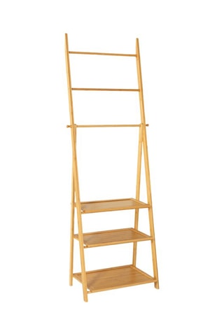 Estante suporte para toalhas Maya - Estrutura em bambu - 53 x 31 x 152 cm