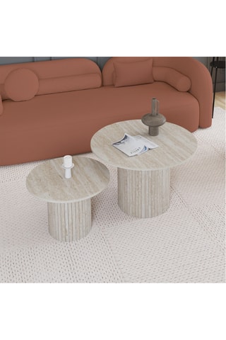 2 tables basses gigognes  Alvar - 70 x 45 x 70 cm / 50 x 35 x 50 cm