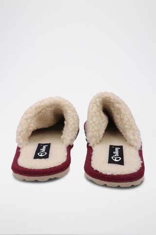 Nubuck Pantoffels Matrix 
Bordeauxrood