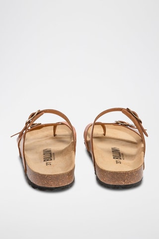 Leren Sandalen Rosso Camel