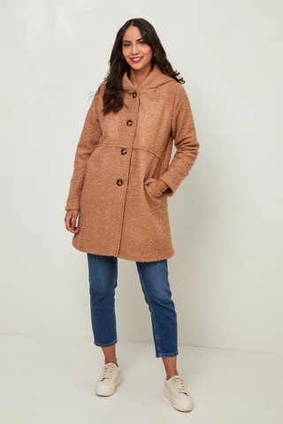Jas met Capuchon Camel