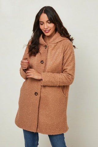Jas met Capuchon Camel