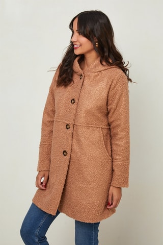 Jas met Capuchon Camel