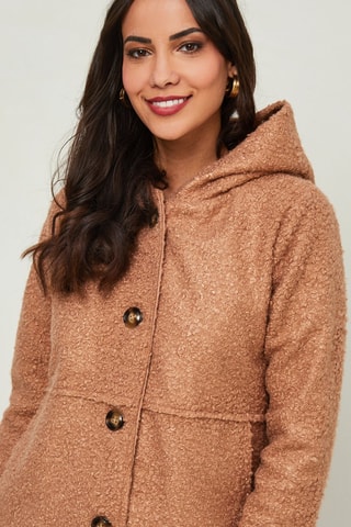 Jas met Capuchon Camel