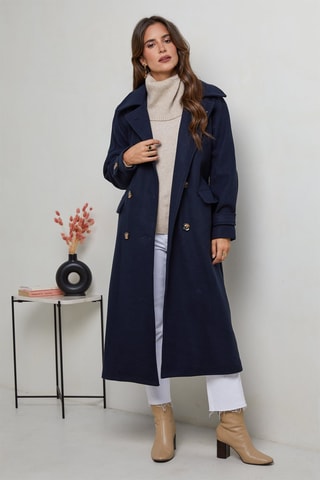 Lange Jas Marineblauw