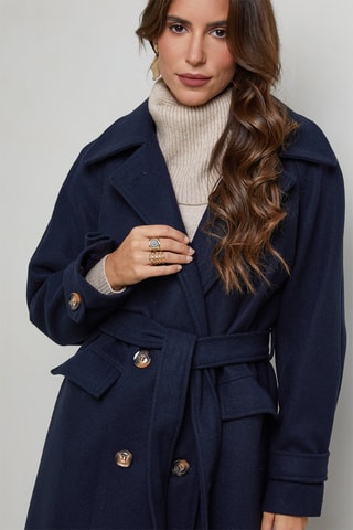 Lange Jas Marineblauw