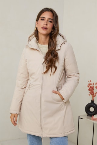 Gewatteerde Jas Beige