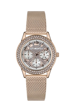 Relógio de quartzo em aço - Dourado-rosa