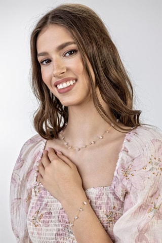 Pulseira - Banhado a ouro e quartzo - Emily Westwood