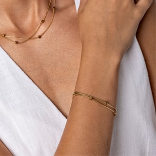 Pulseira Allie - Aço inoxidável dourado