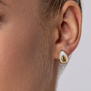 Brincos Maddison - Aço inoxidável e dourado