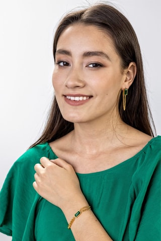 Pulseira Abigail - Banhado a ião amarelo e zircão