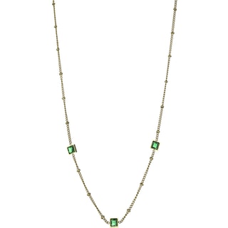 Colar Ana - Aço inoxidável e zircão verde