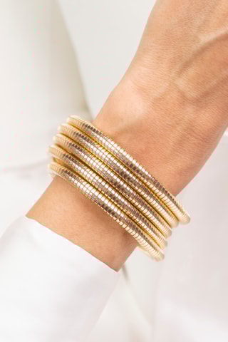 Pulseira rígida - Banhado a ouro amarelo - Marc Malone