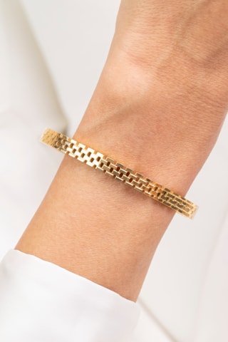 Pulseira rígida - Banhado a ouro amarelo - Marc Malone