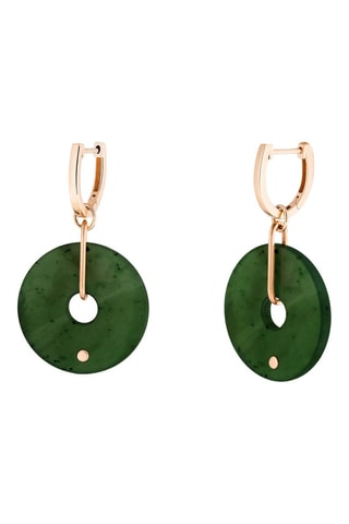 Brincos - Ouro rosa e jade