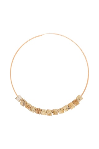 Argola - Ouro rosa e jaspes