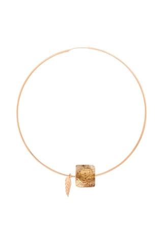 Argola - Ouro rosa e jaspe