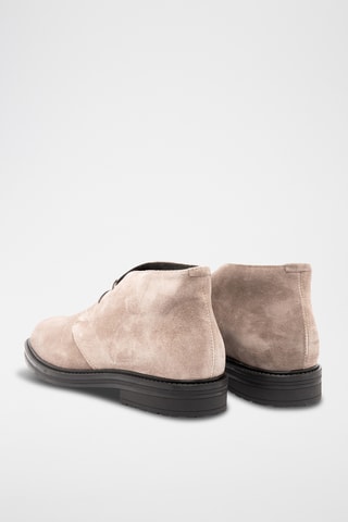 Leren Enkellaarzen - Taupe