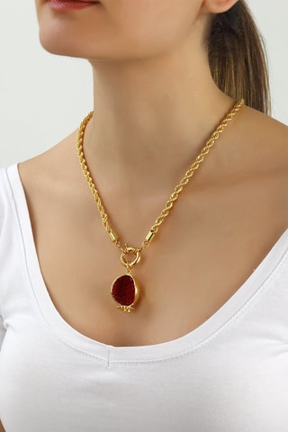 Colar Bronze e cristal