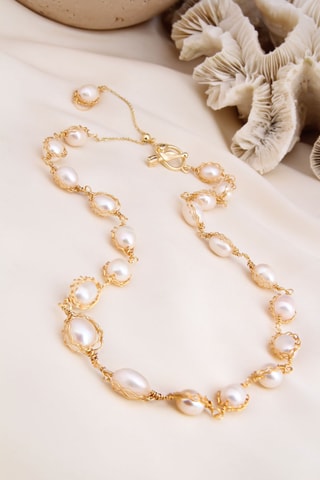 Colar - Dourado e branco