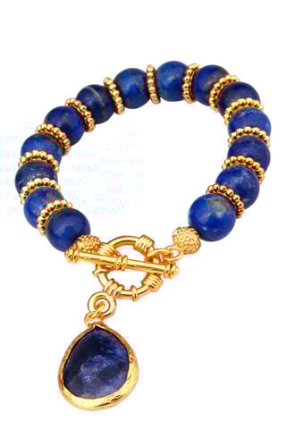 Pulseira - Lápis-lazúli e safira