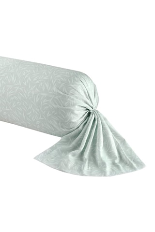 Taie de traversin en satin de coton 80 fils/cm² Olea - Vert