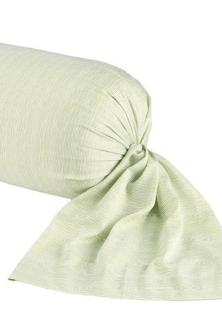 Taie de traversin en satin de coton 80 fils/cm² Traits peints - Vert