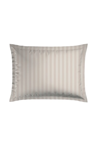 2 taies d'oreiller en satin de coton 79 fils/cm² Dobby - Taupe