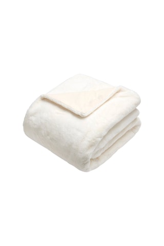 Plaid Fake fu - Blanc - 130 x 180 cm