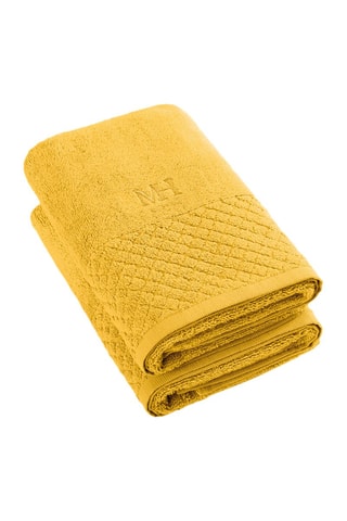 2 serviettes de toilette - Jaune - 50 x 100 cm