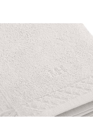 4 gants de toilette - Blanc - 15 x 21 cm