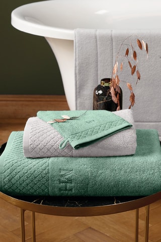 4 gants de toilette - Vert - 15 x 21 cm
