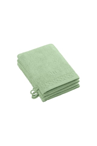 4 gants de toilette - Vert