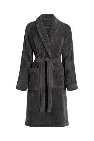Peignoir en velours - Gris foncé