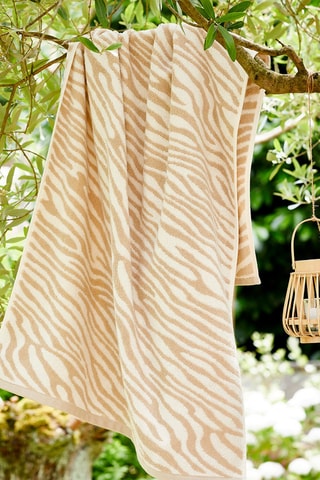Drap de bain Zébrure - Sable - 70 x 140 cm