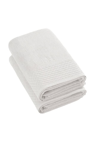 2 draps de douche - Blanc - 70 x 140 cm