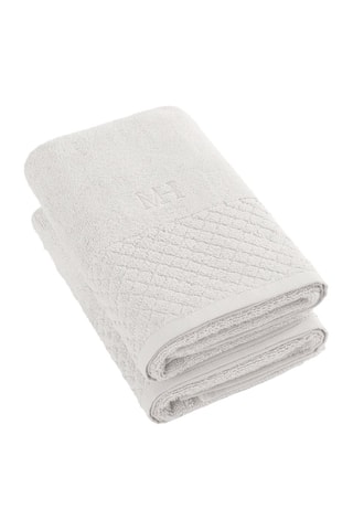2 serviettes de toilette - Blanc - 50 x 100 cm