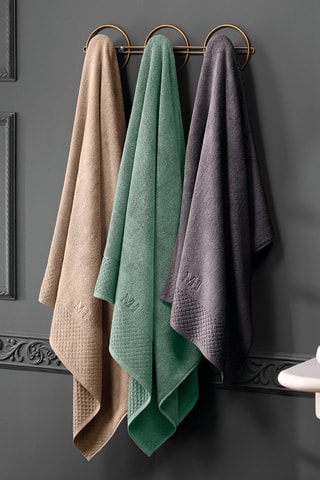 2 draps de douche - Taupe - 70 x 140 cm