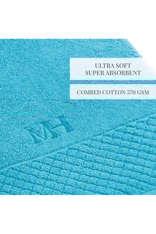 2 serviettes de toilette - Turquoise