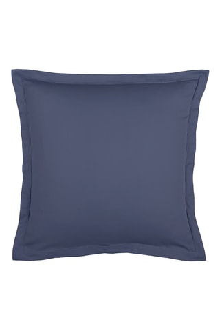 2 taies d'oreiller en satin de coton 80 fils/cm² Uni - Bleu marine