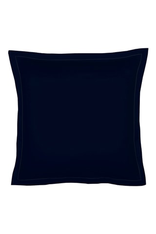 2 taies d'oreiller en satin de coton 80 fils/cm² Uni - Bleu nuit