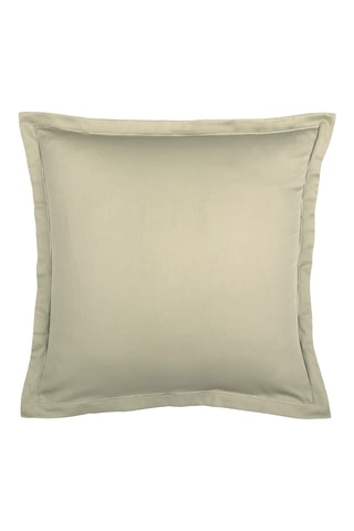 2 taies d'oreiller en satin de coton 80 fils/cm² Uni - Kaki clair