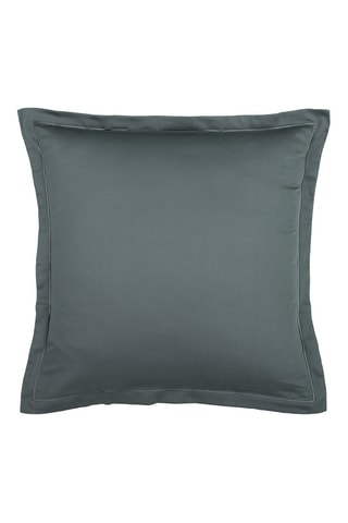 2 taies d'oreiller en satin de coton 80 fils/cm² Uni - Gris foncé