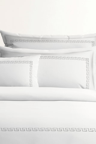2 taies d'oreiller en satin de coton 80 fils/cm² Grand Hôtel - Blanc