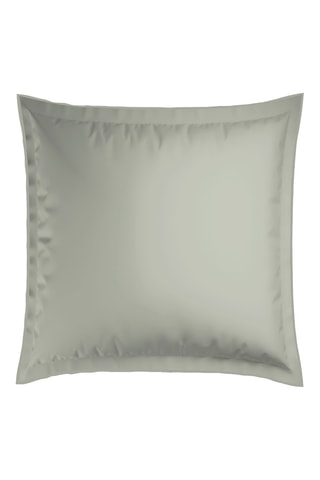 2 taies d'oreiller en satin de coton 80 fils/cm² Jardin orné - Sauge et blanc