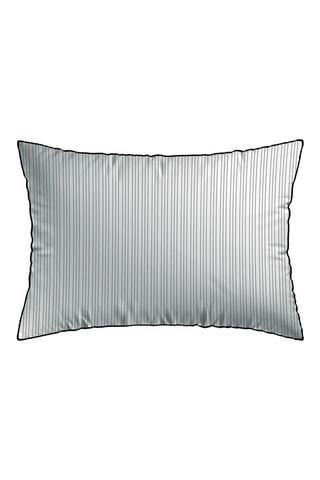 2 taies d'oreiller en satin de coton 80 fils/cm² Louisa - Gris