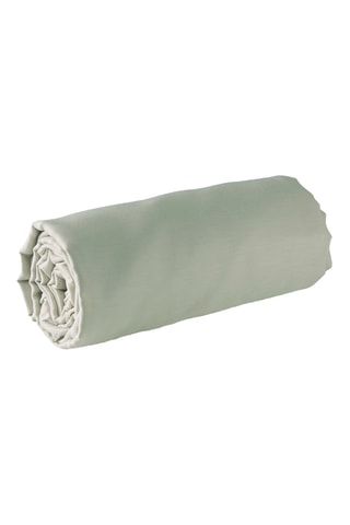 Drap-housse en satin de coton 80 fils/cm² Uni - Vert clair