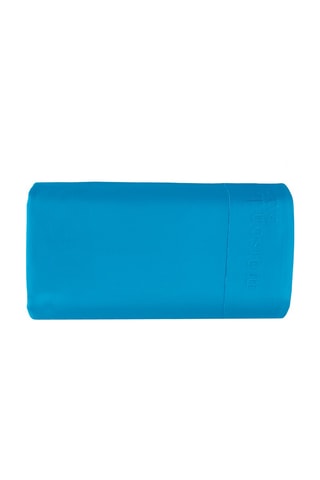 Drap plat en satin de coton 80 fils/cm² Uni - Bleu