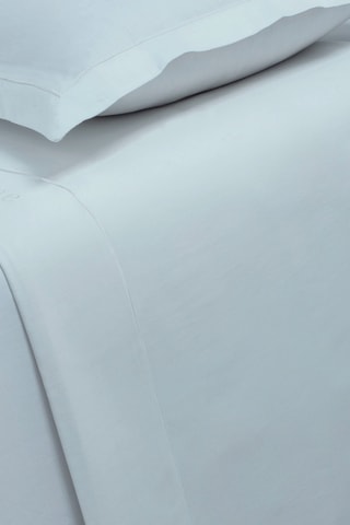 Drap plat en satin de coton 80 fils/cm² Uni - Ciel
